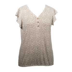 Lady Sping V-Neck Top, Short Blouse, Fashion Printing Shirt, Jersey Clothing