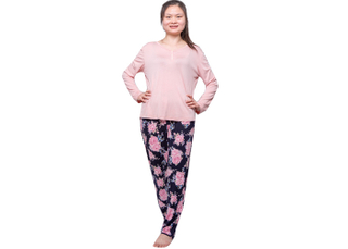 Fancy Womens Summer Nightwear Ladies Viscose Light Knit Long Pajama Sets