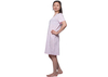 Natural 100 Cotton Short Sleeve Nightgown, V Neck Night Dress for Women
