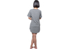 Woman Short Sleeve Ladies Summer Pyjamas Nightwear Bamboo Cotton Stripe Fabric