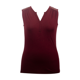 Cool Feeling Cotton Top Ladies Bacteria Deodorization Viscose Jersey Vest Soft Splicing Blouse for Woman's
