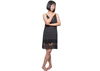 V Neck Ladies Luxury Nightwear / Black Summer Night Clothes for Ladies