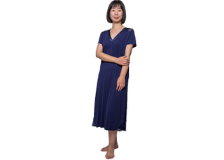 Romantic Ladies Night Dresses Sleepwear, Short Sleeve Summer Pjs for Ladies
